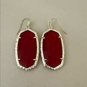 Kendra Scott large earrings. Matte gold.